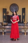 Ka 1255 Faux Blooming With Embroidery Work Gown Collections